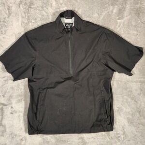 Sun Mountain Golf Rain Jacket Mens 2XL Black Excellent Waterproof Short Sleeve